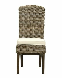 East At Main Seascape Driftwood Rattan Side Chair Home